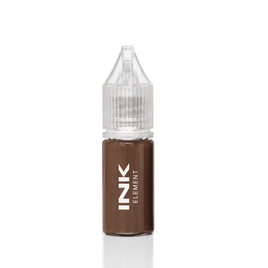INK brow pigment in shade ELEMENT, in clear bottle on a white background